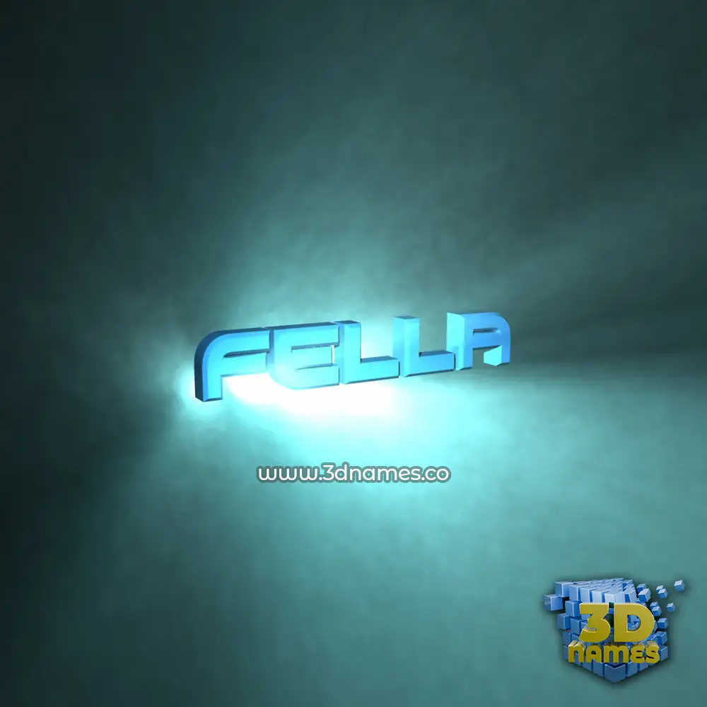 fella in Light Shine style - 3D name wallpaper