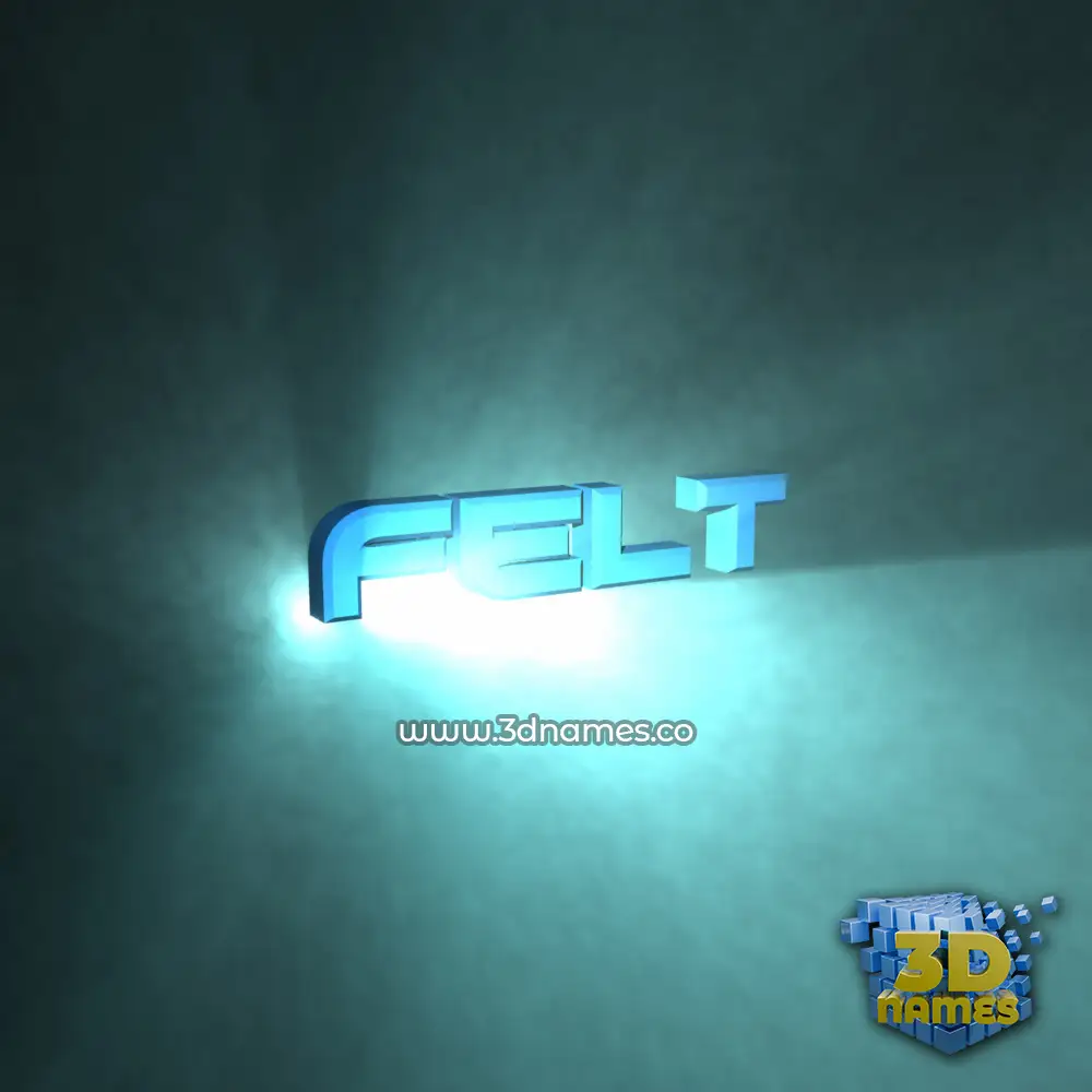 felt in Light Shine style - 3D name wallpaper