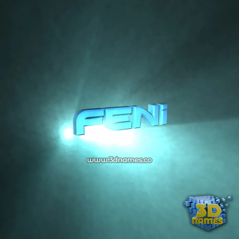 feni in Light Shine style - 3D name wallpaper