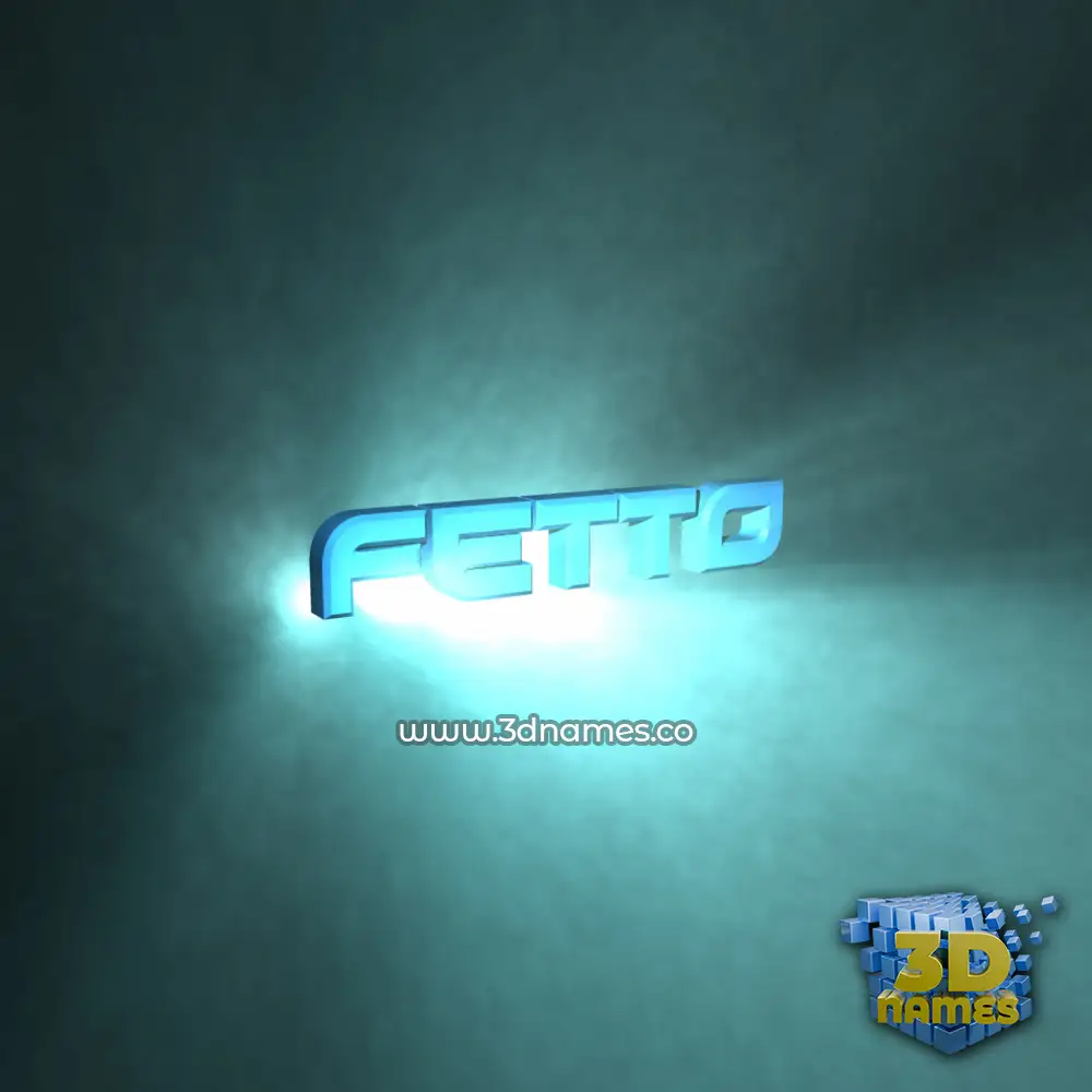 fetto in Light Shine style - 3D name wallpaper