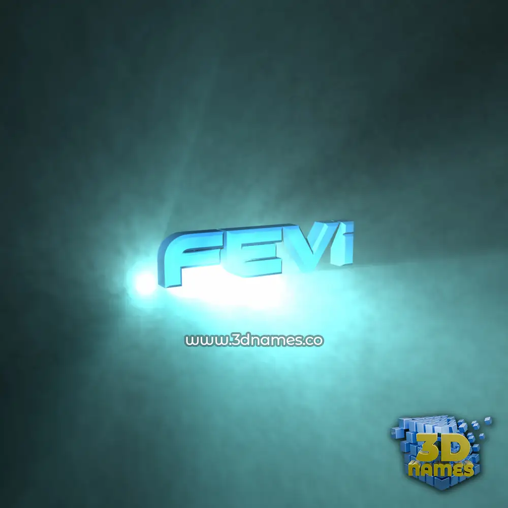 fevi in Light Shine style - 3D name wallpaper