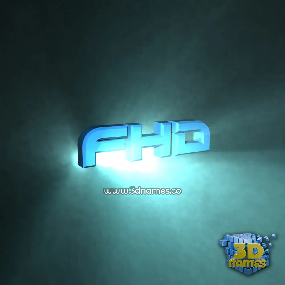 fhd in Light Shine style - 3D name wallpaper