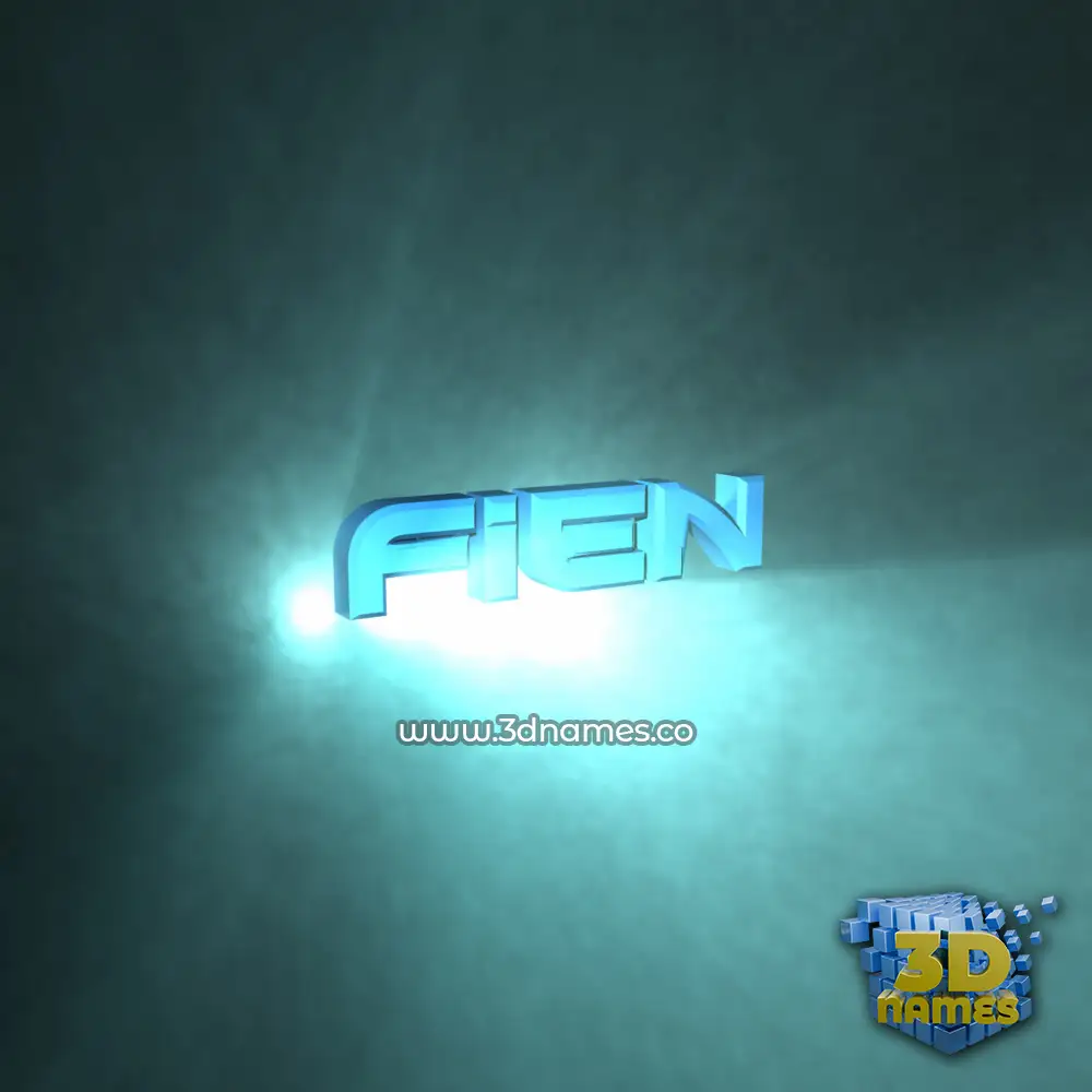 fien in Light Shine style - 3D name wallpaper