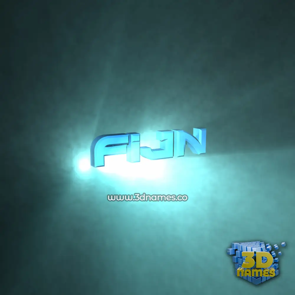 fijn in Light Shine style - 3D name wallpaper