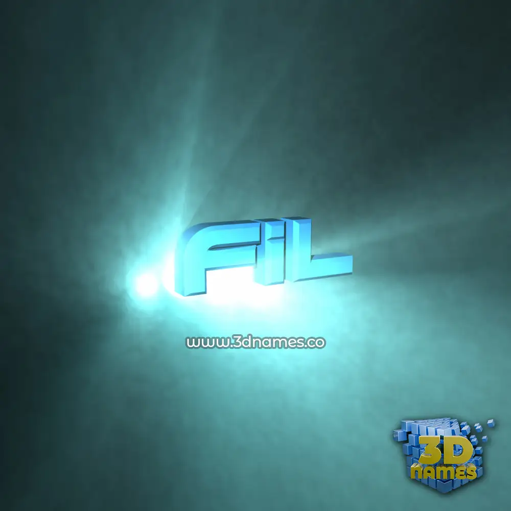 fil in Light Shine style - 3D name wallpaper