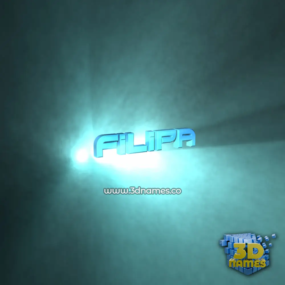 filipa in Light Shine style - 3D name wallpaper