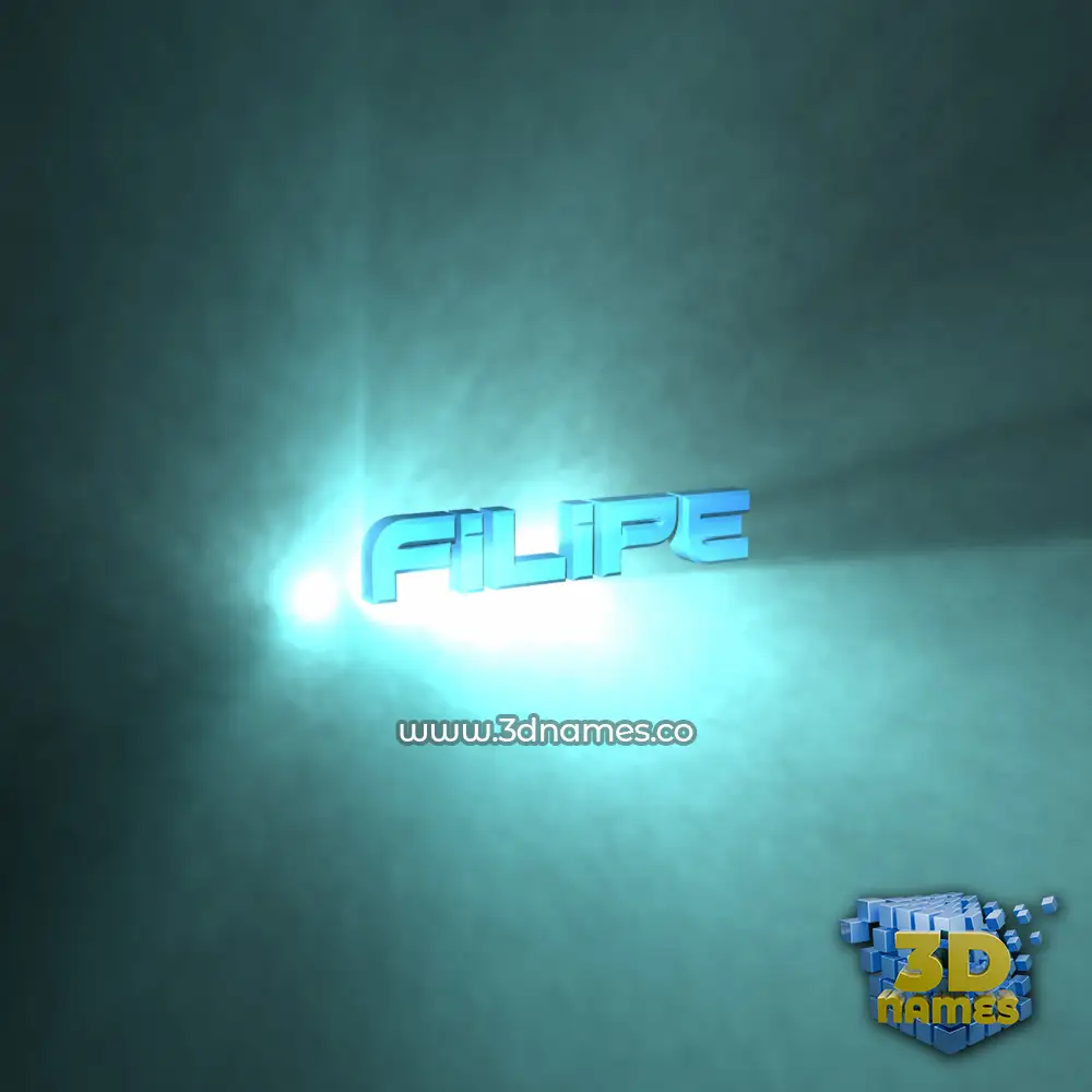 filipe in Light Shine style - 3D name wallpaper