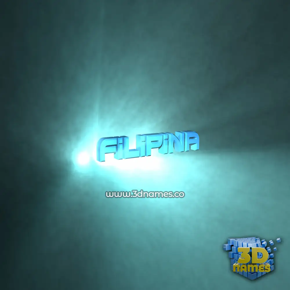 filipina in Light Shine style - 3D name wallpaper
