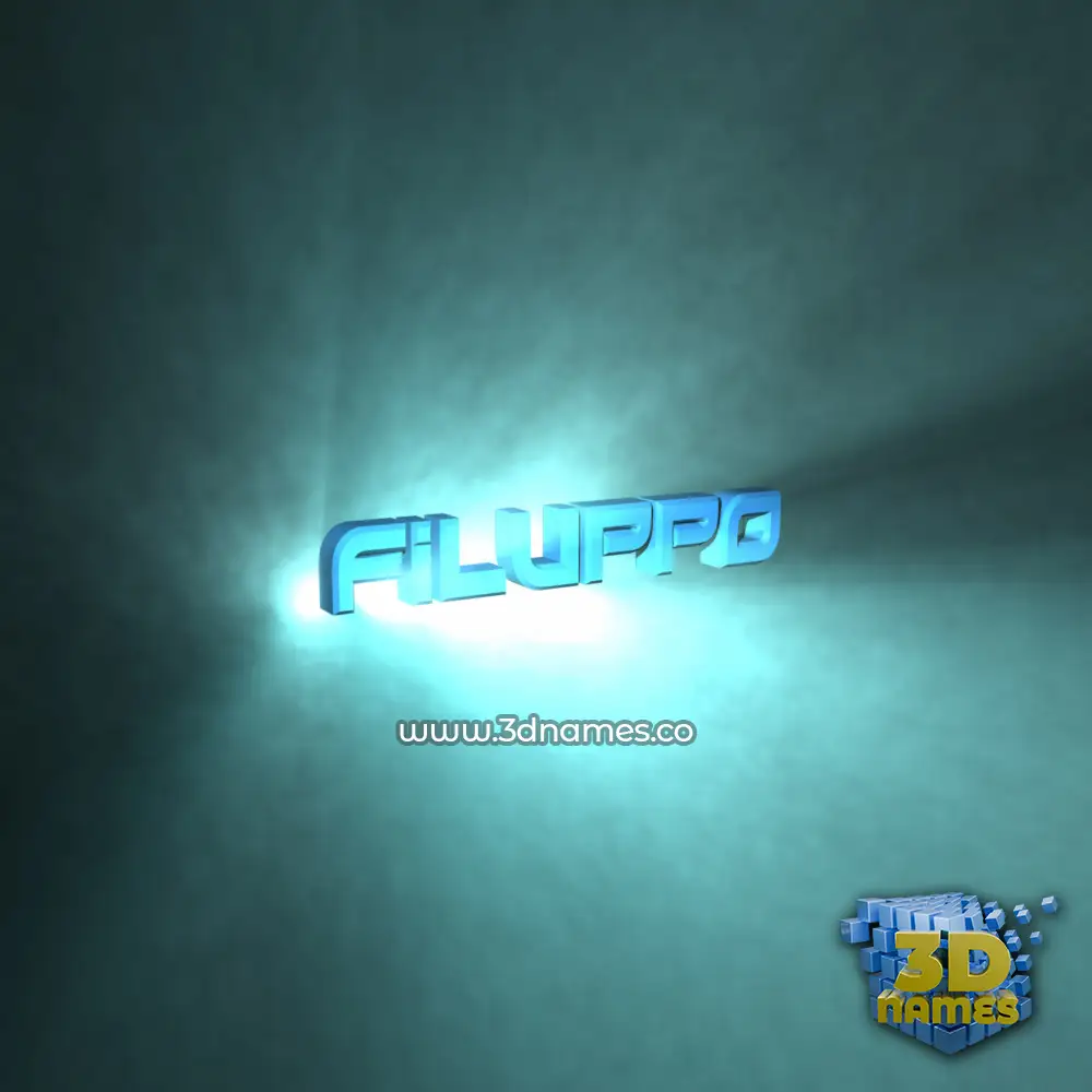 filuppo in Light Shine style - 3D name wallpaper