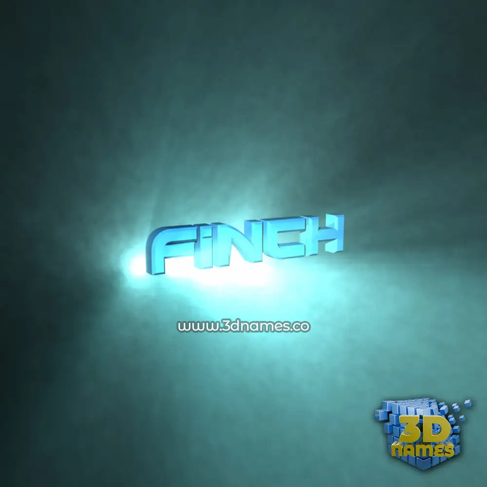 finch in Light Shine style - 3D name wallpaper