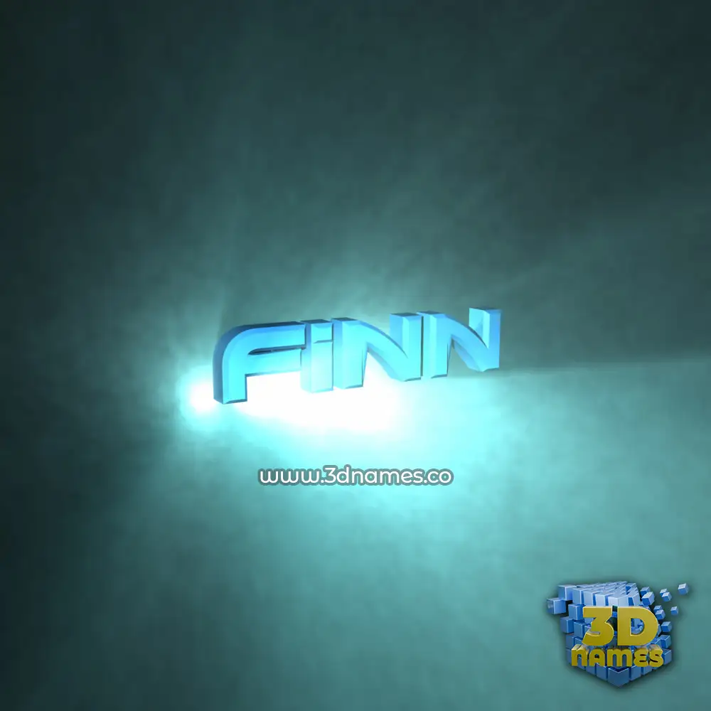 finn in Light Shine style - 3D name wallpaper