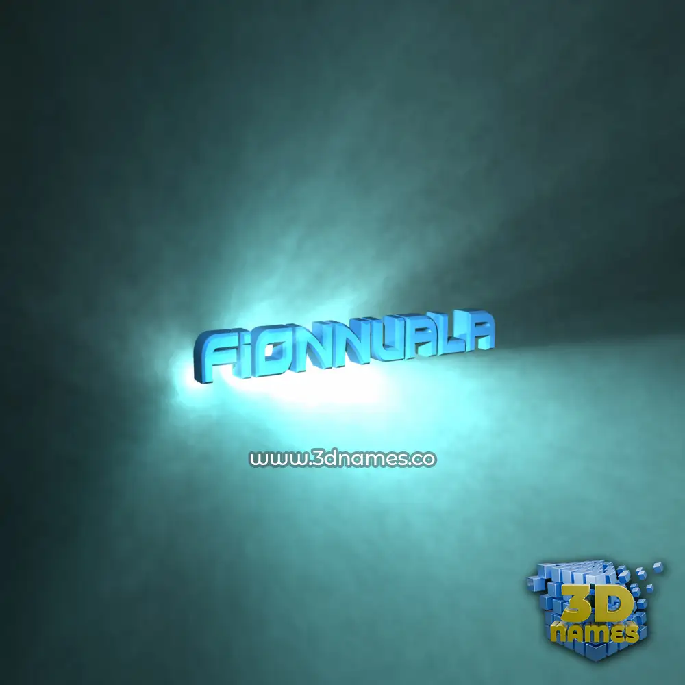 fionnuala in Light Shine style - 3D name wallpaper