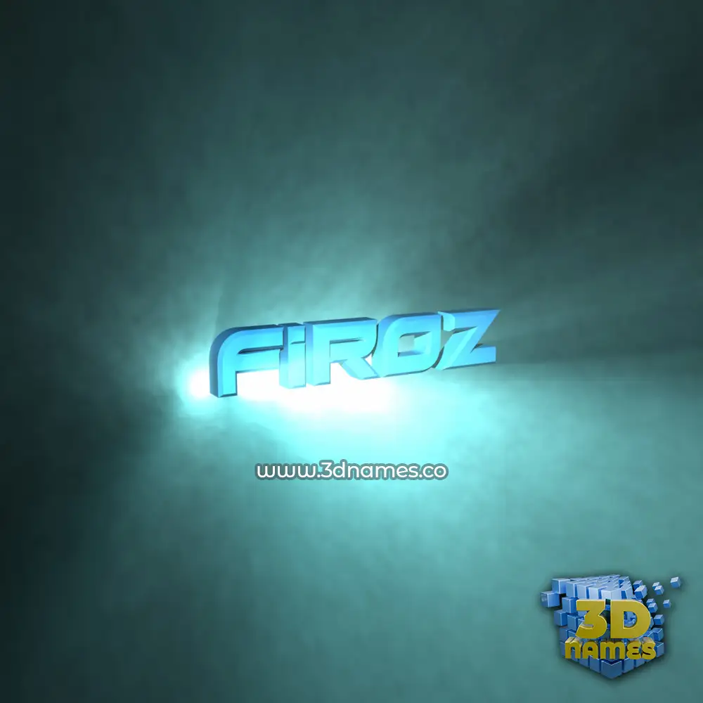firoz in Light Shine style - 3D name wallpaper