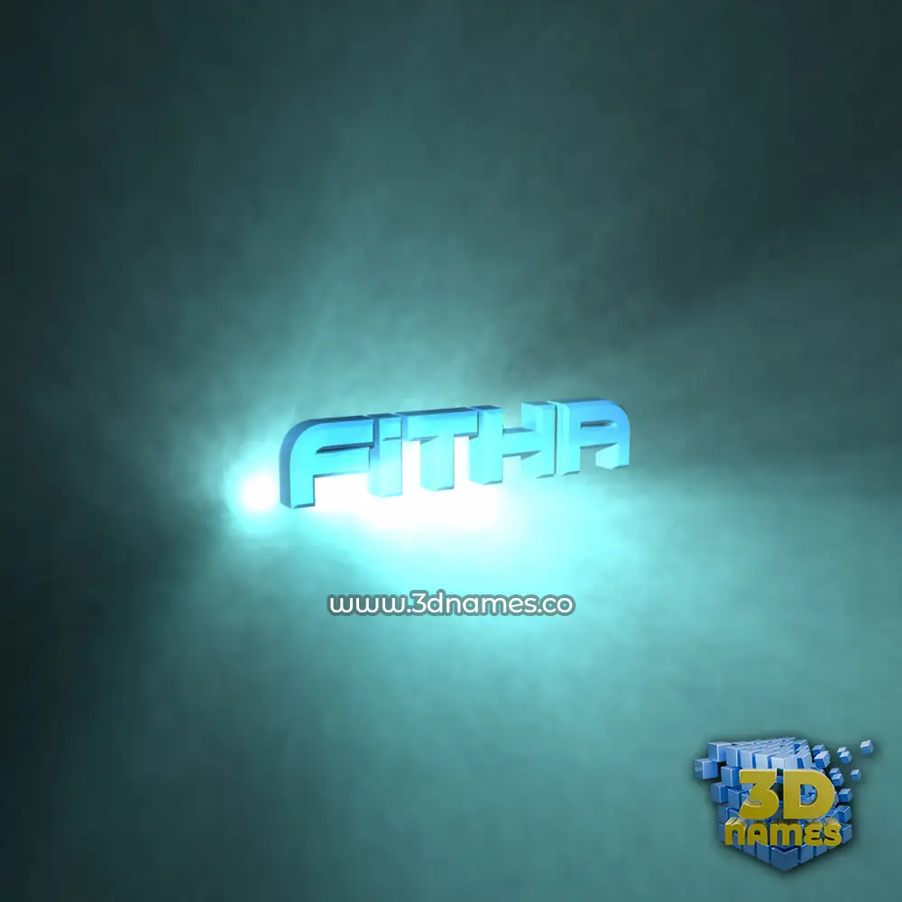 fitha in Light Shine style - 3D name wallpaper