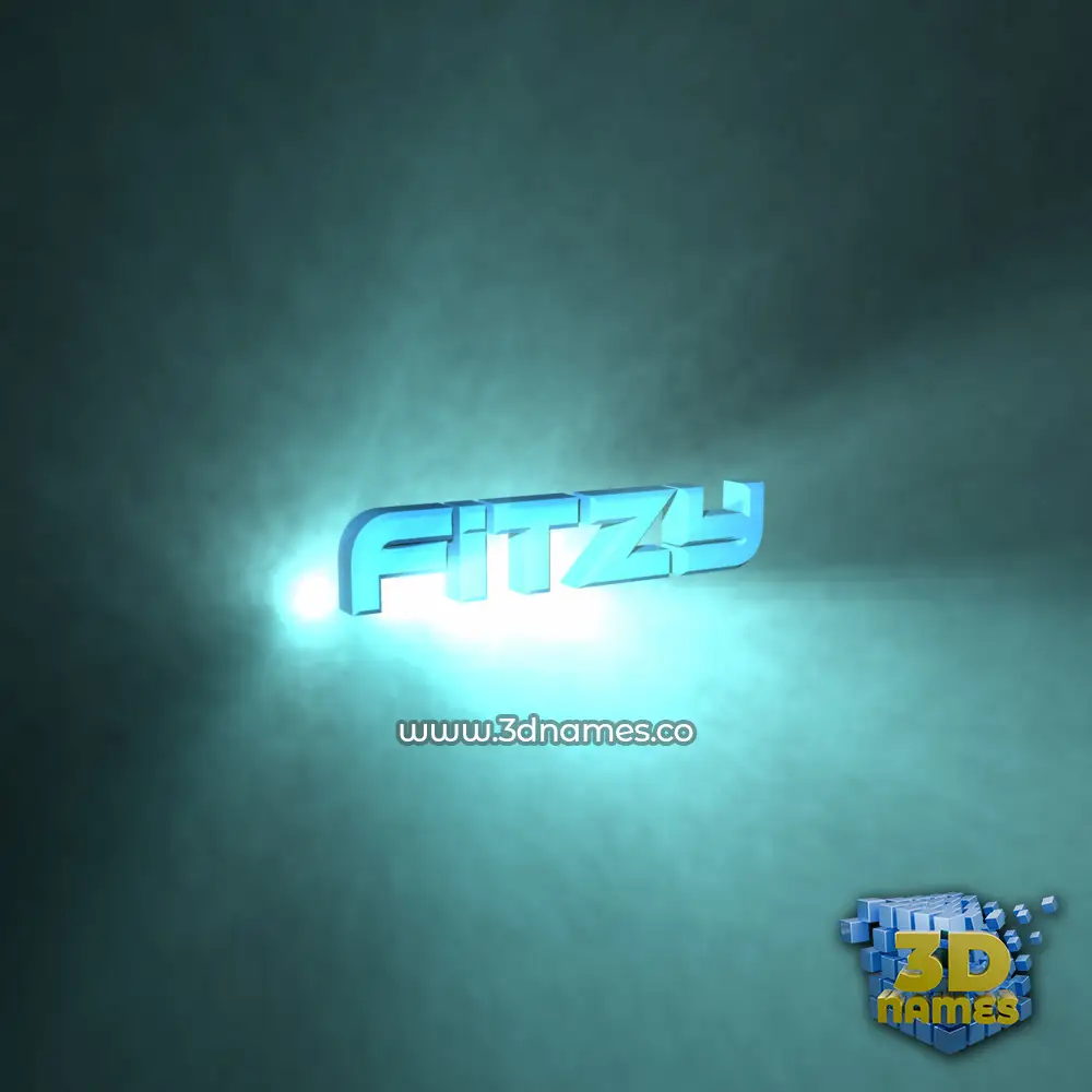 fitzy in Light Shine style - 3D name wallpaper