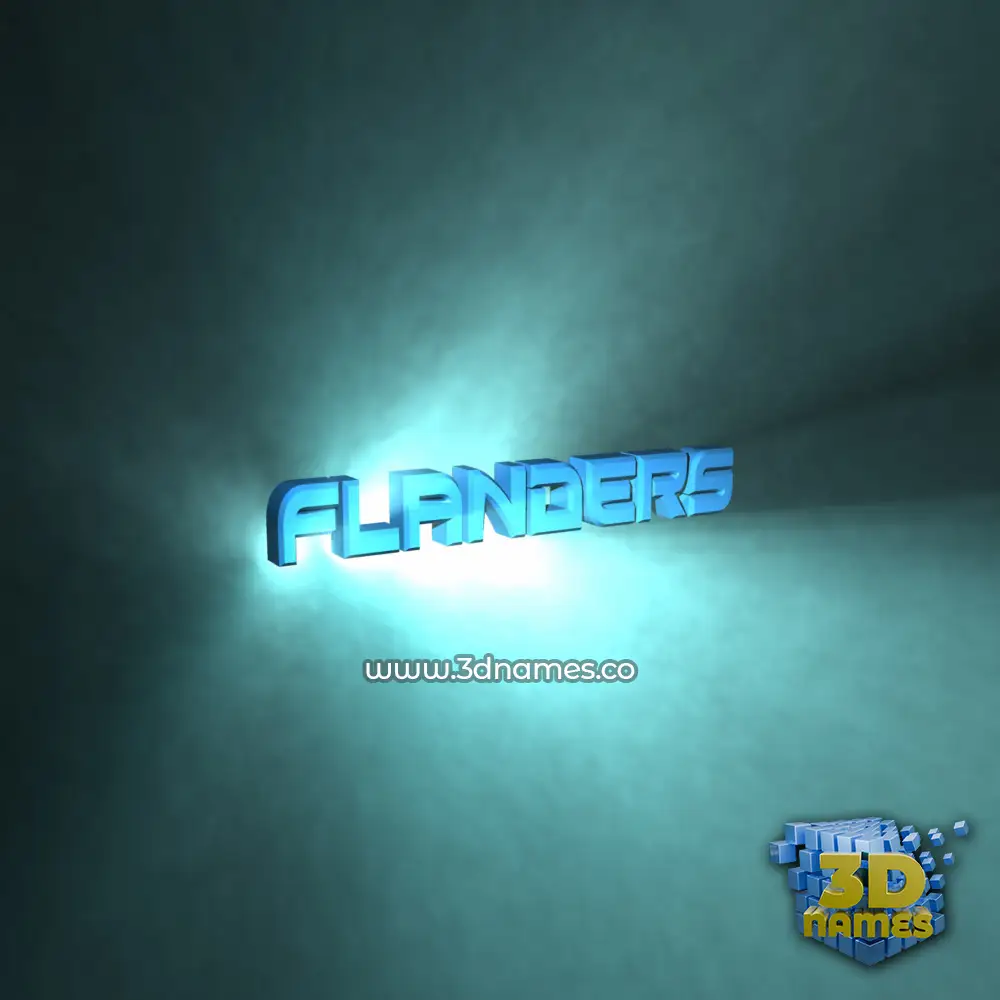 flanders in Light Shine style - 3D name wallpaper