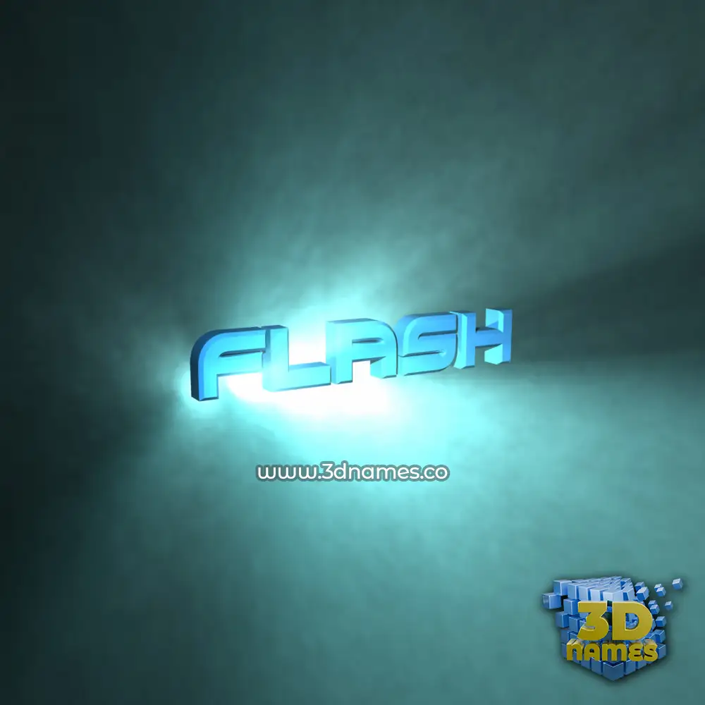flash in Light Shine style - 3D name wallpaper