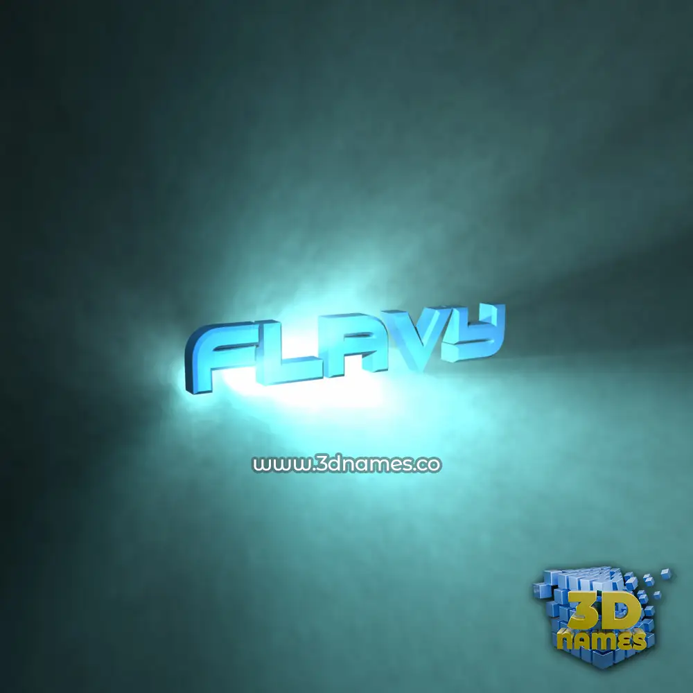 flavy in Light Shine style - 3D name wallpaper