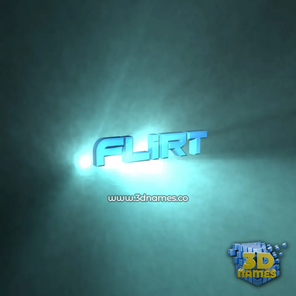 flirt in Light Shine style - 3D name wallpaper