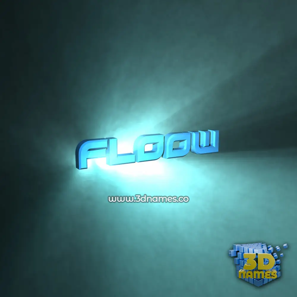 floow in Light Shine style - 3D name wallpaper