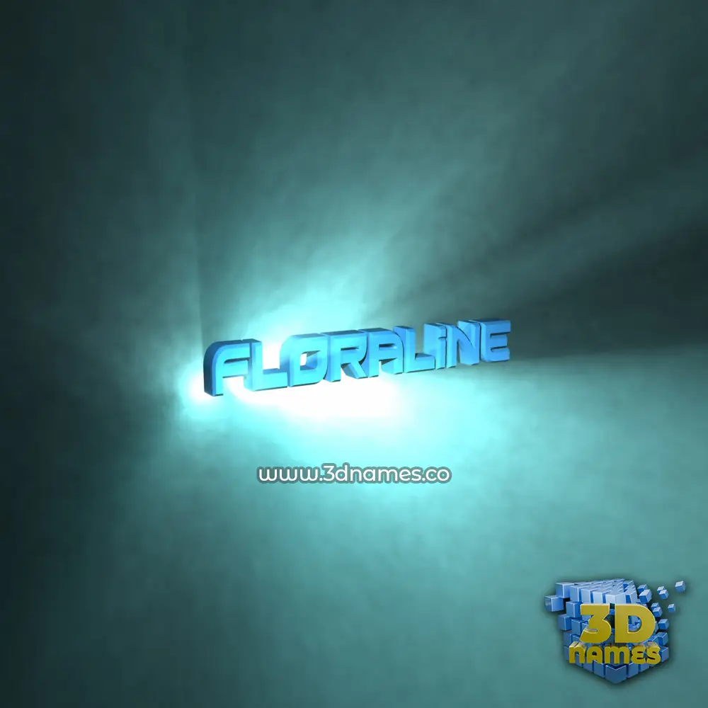 floraline in Light Shine style - 3D name wallpaper