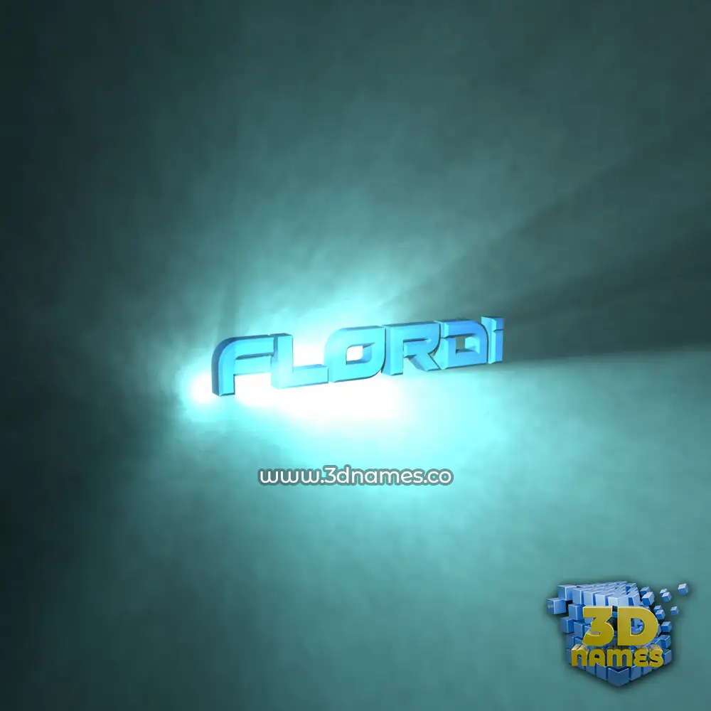 flordi in Light Shine style - 3D name wallpaper