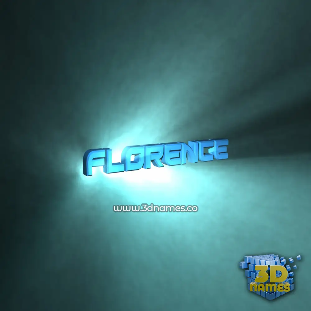 florence in Light Shine style - 3D name wallpaper