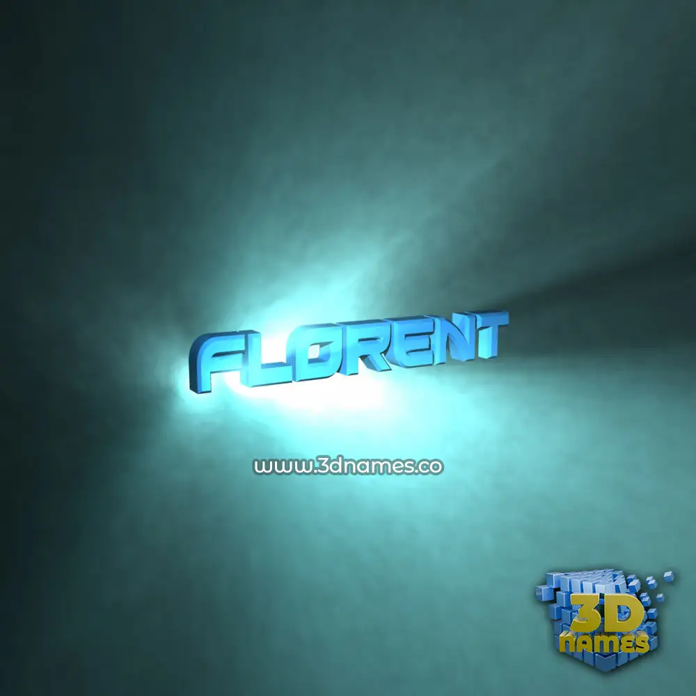 florent in Light Shine style - 3D name wallpaper