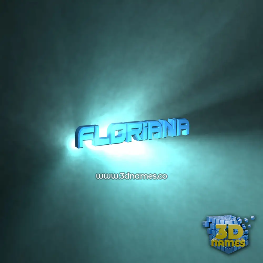 floriana in Light Shine style - 3D name wallpaper