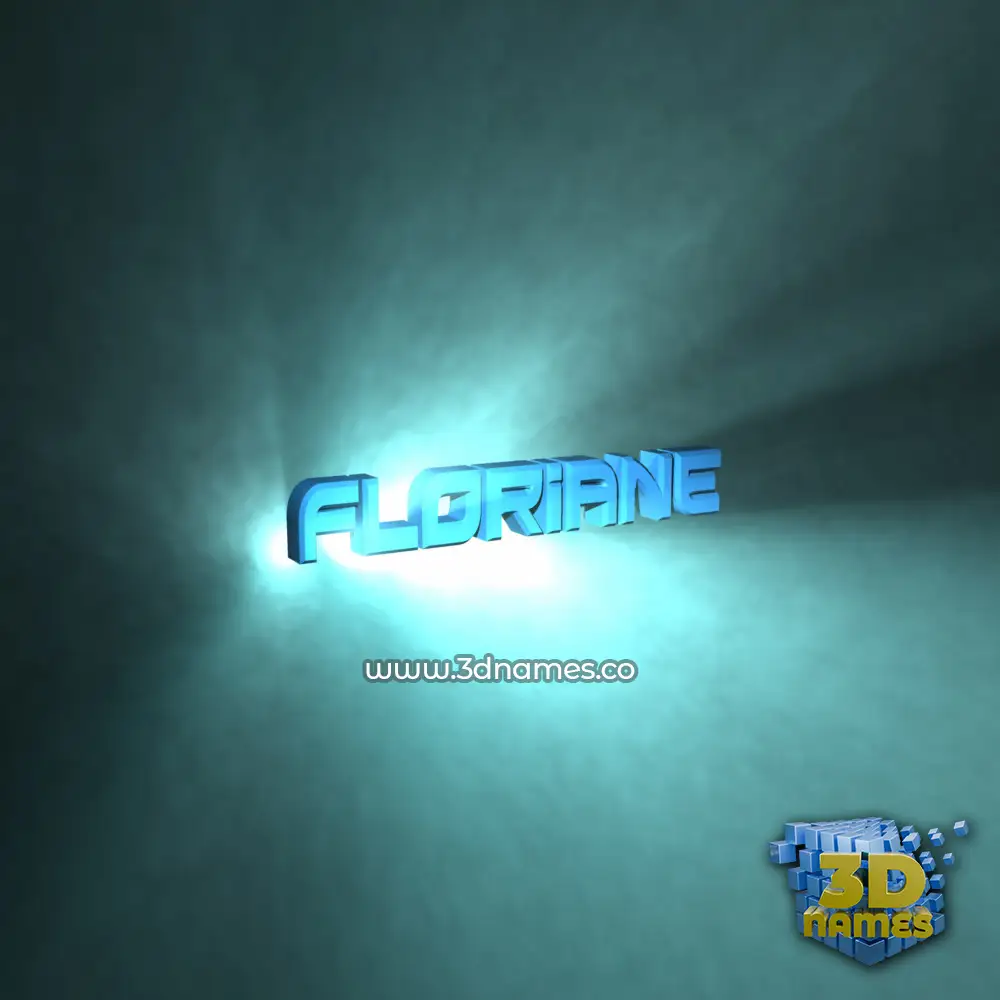 floriane in Light Shine style - 3D name wallpaper
