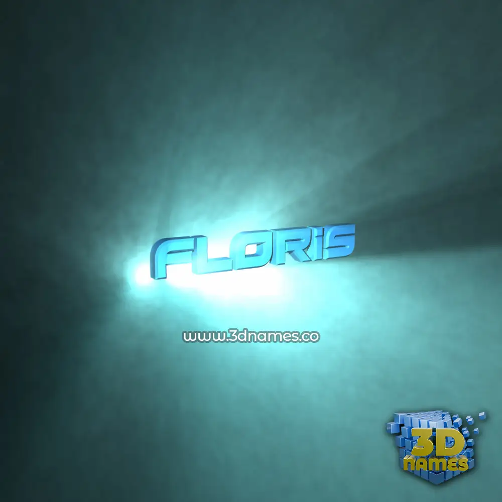 floris in Light Shine style - 3D name wallpaper