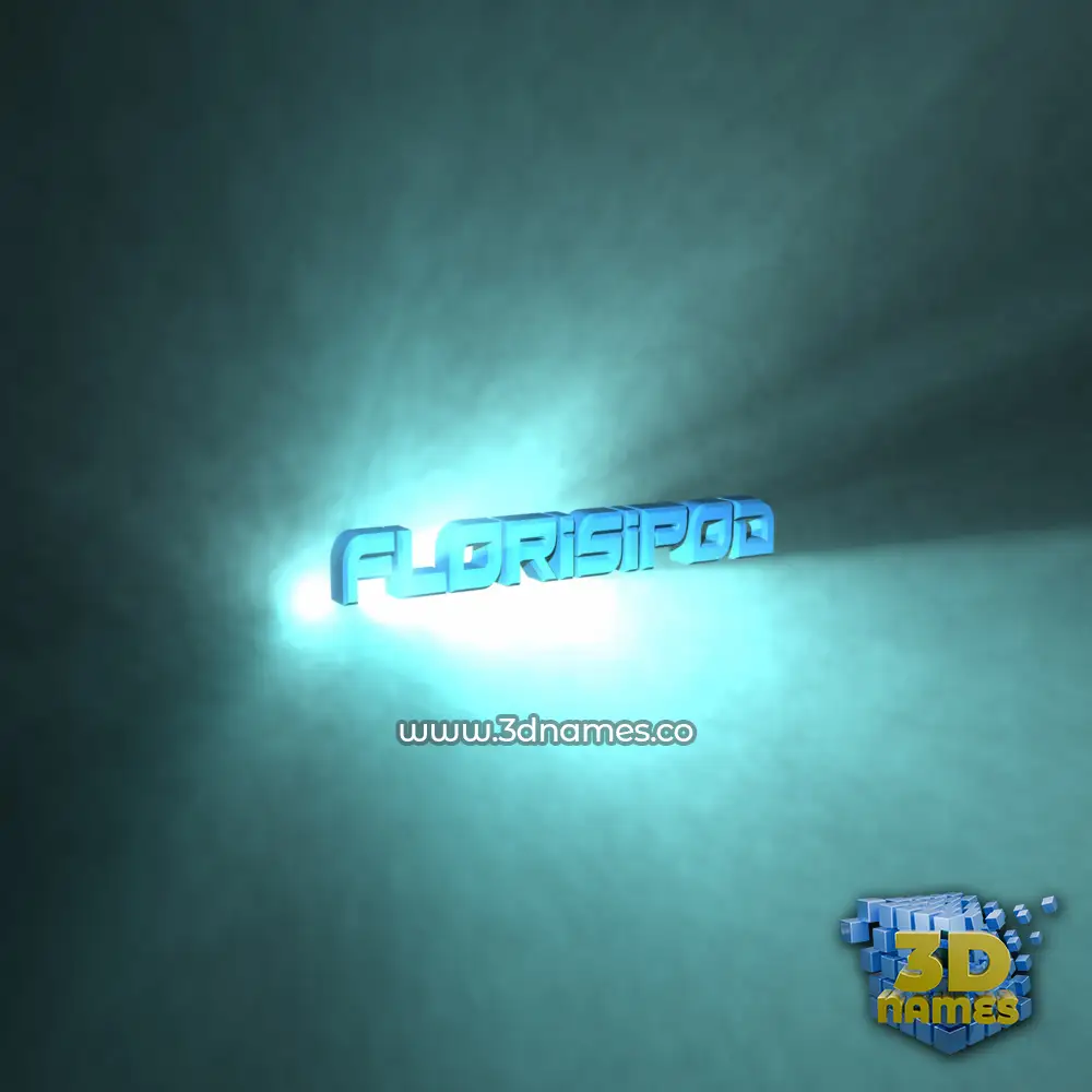 florisipod in Light Shine style - 3D name wallpaper