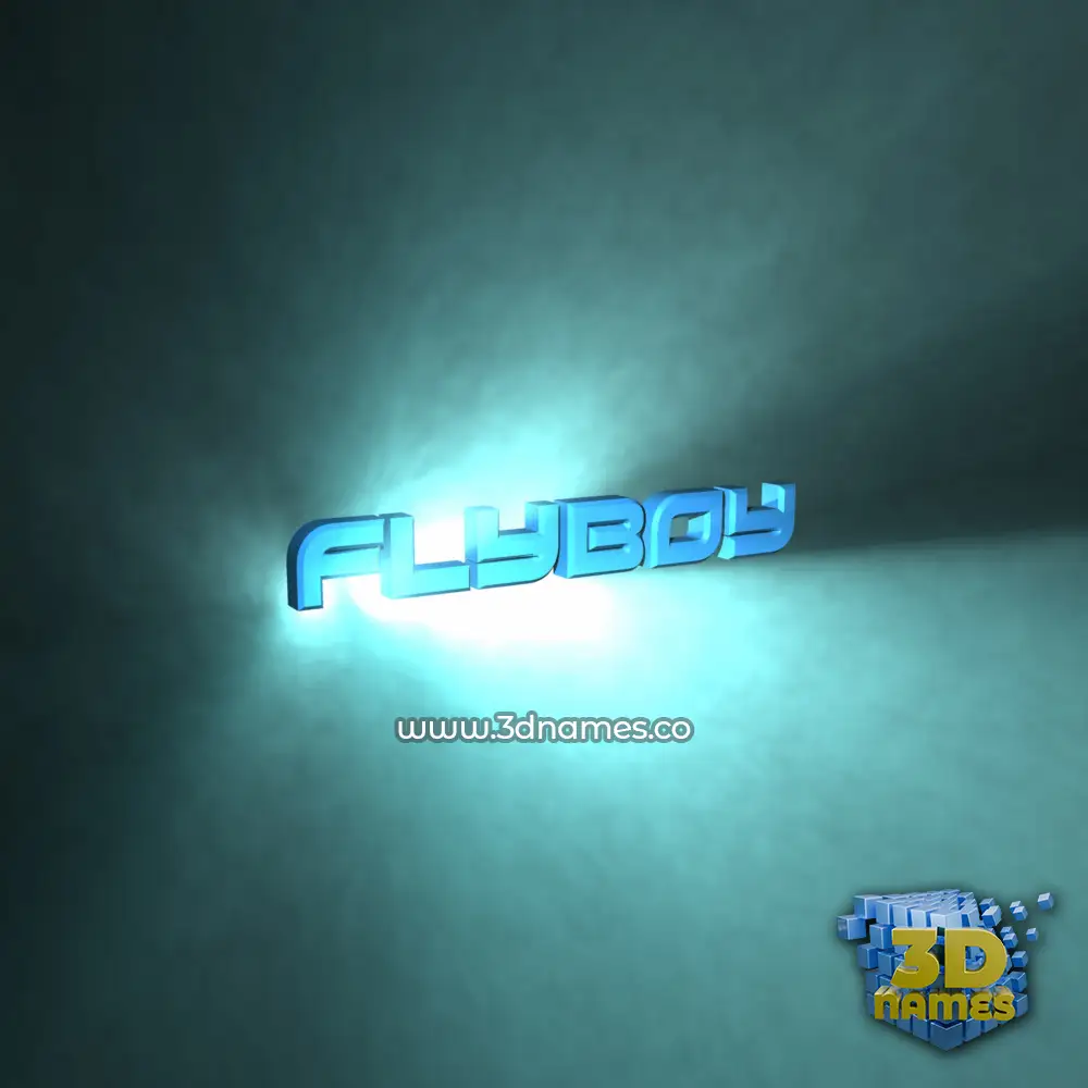 flyboy in Light Shine style - 3D name wallpaper