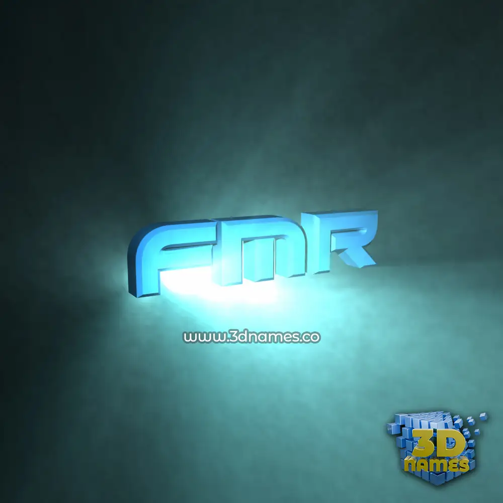 fmr in Light Shine style - 3D name wallpaper