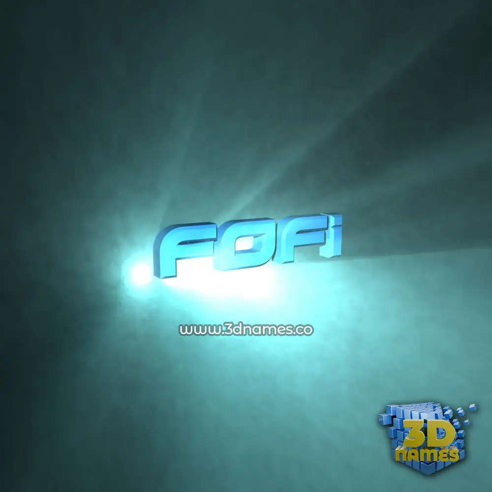 fofi in Light Shine style - 3D name wallpaper