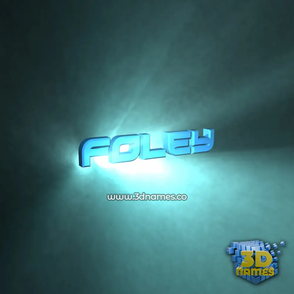 foley in Light Shine style - 3D name wallpaper