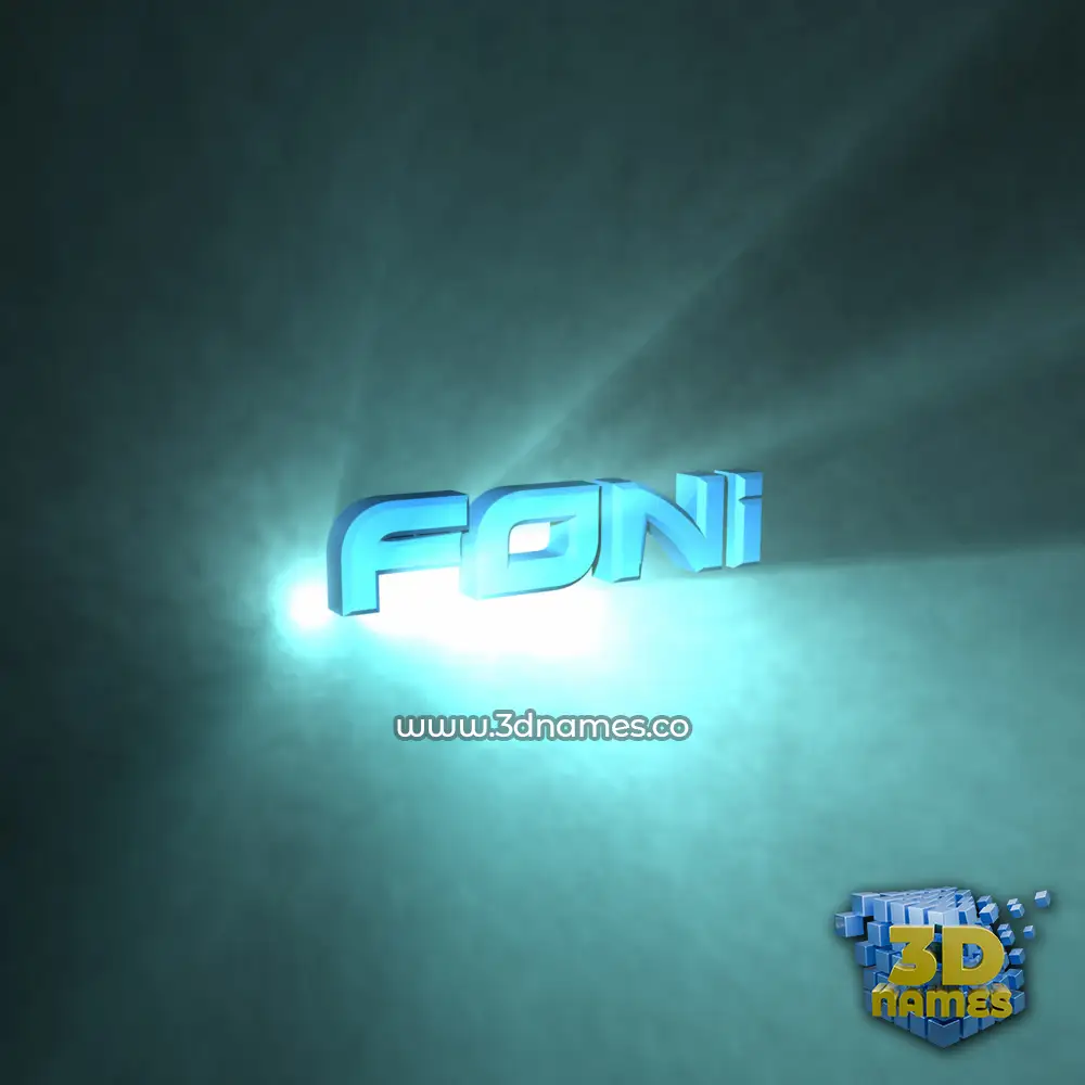 foni in Light Shine style - 3D name wallpaper
