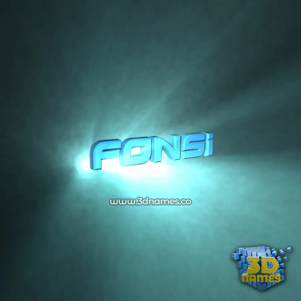 fonsi in Light Shine style - 3D name wallpaper