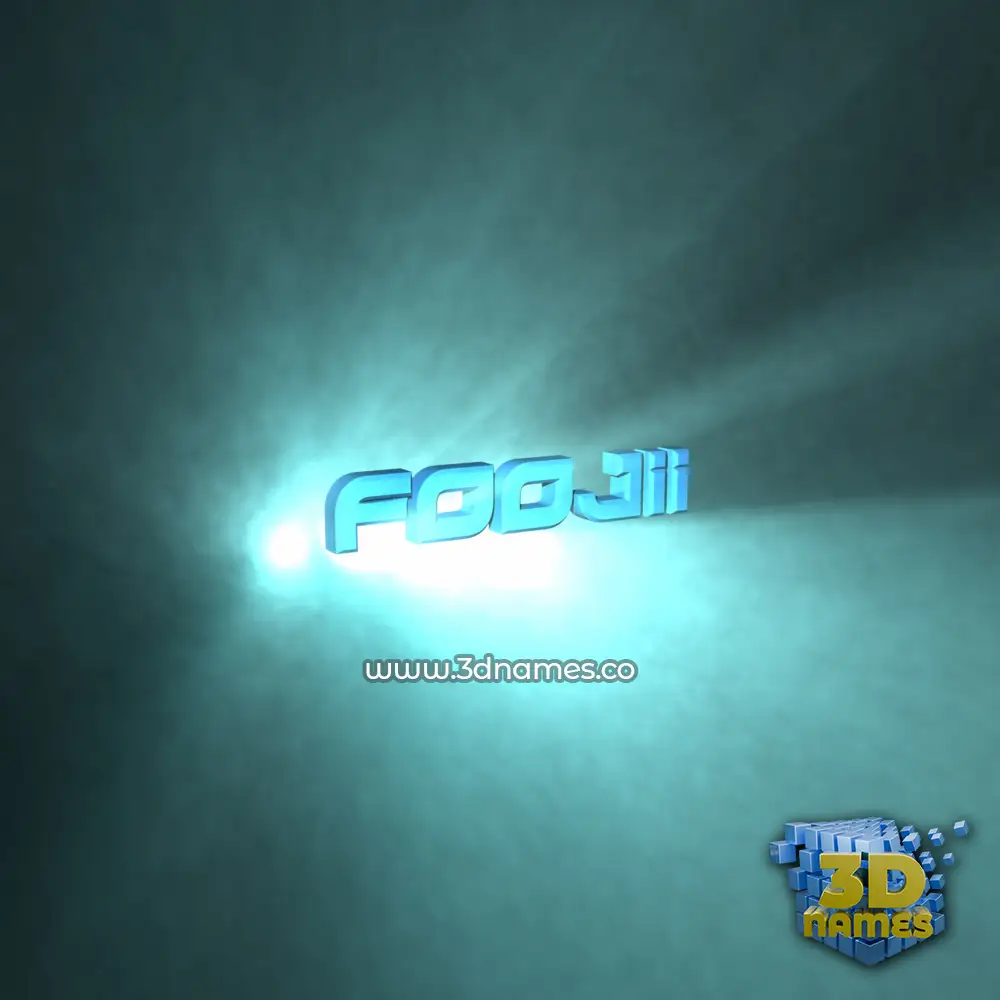 foojii in Light Shine style - 3D name wallpaper