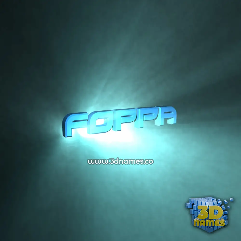 foppa in Light Shine style - 3D name wallpaper