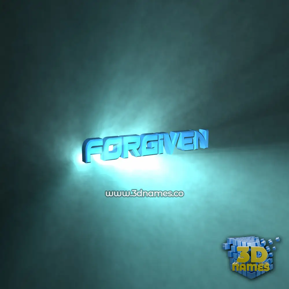 forgiven in Light Shine style - 3D name wallpaper