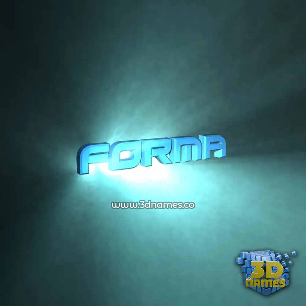 forma in Light Shine style - 3D name wallpaper