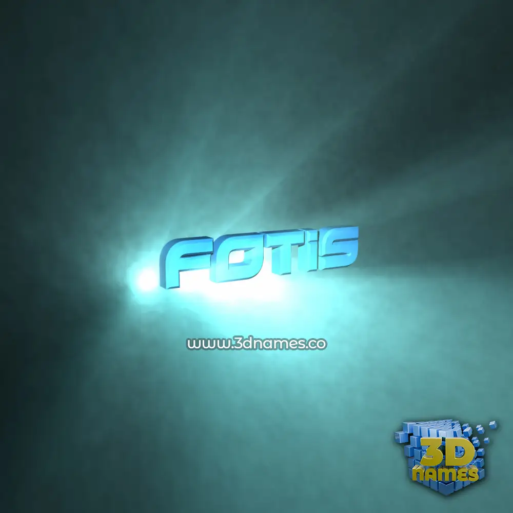 fotis in Light Shine style - 3D name wallpaper