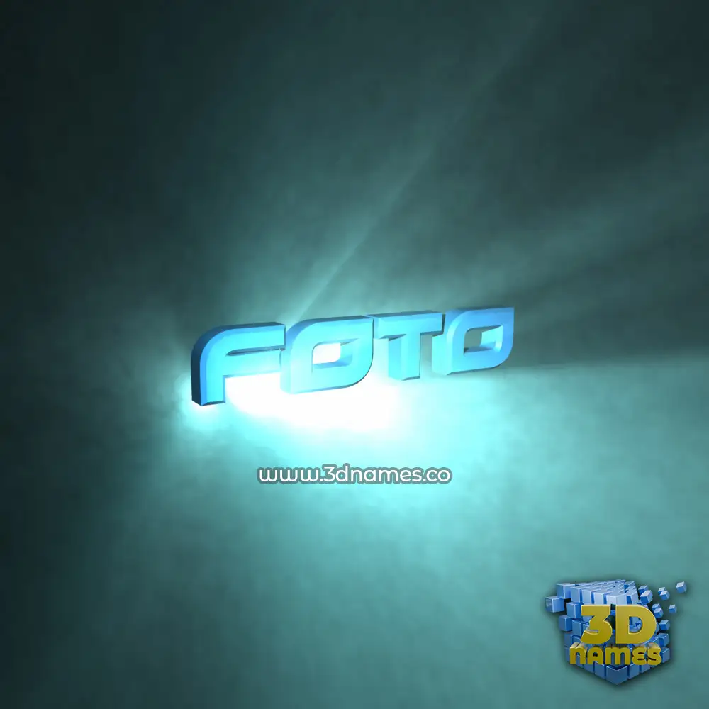 foto in Light Shine style - 3D name wallpaper