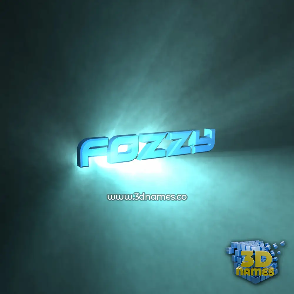 fozzy in Light Shine style - 3D name wallpaper