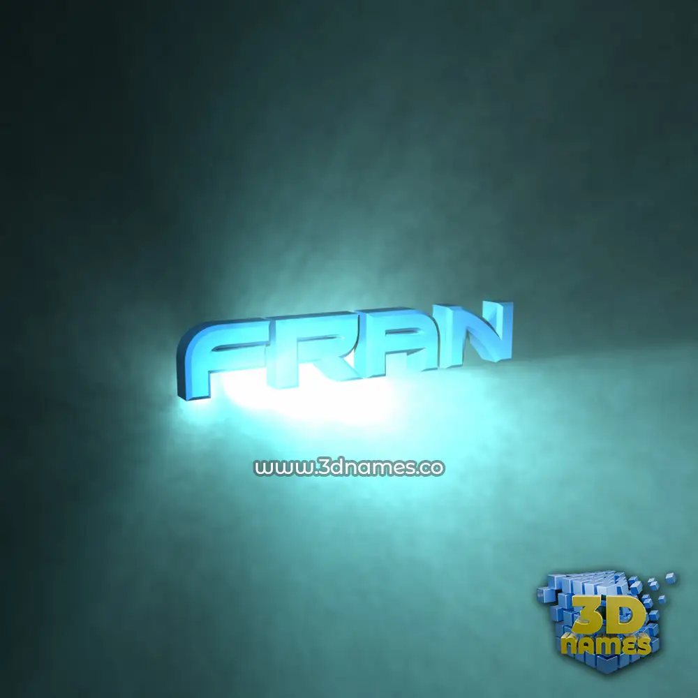 fran in Light Shine style - 3D name wallpaper