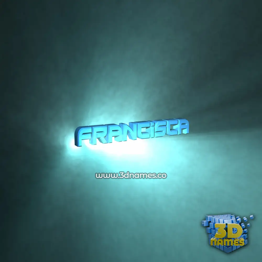 francisca in Light Shine style - 3D name wallpaper