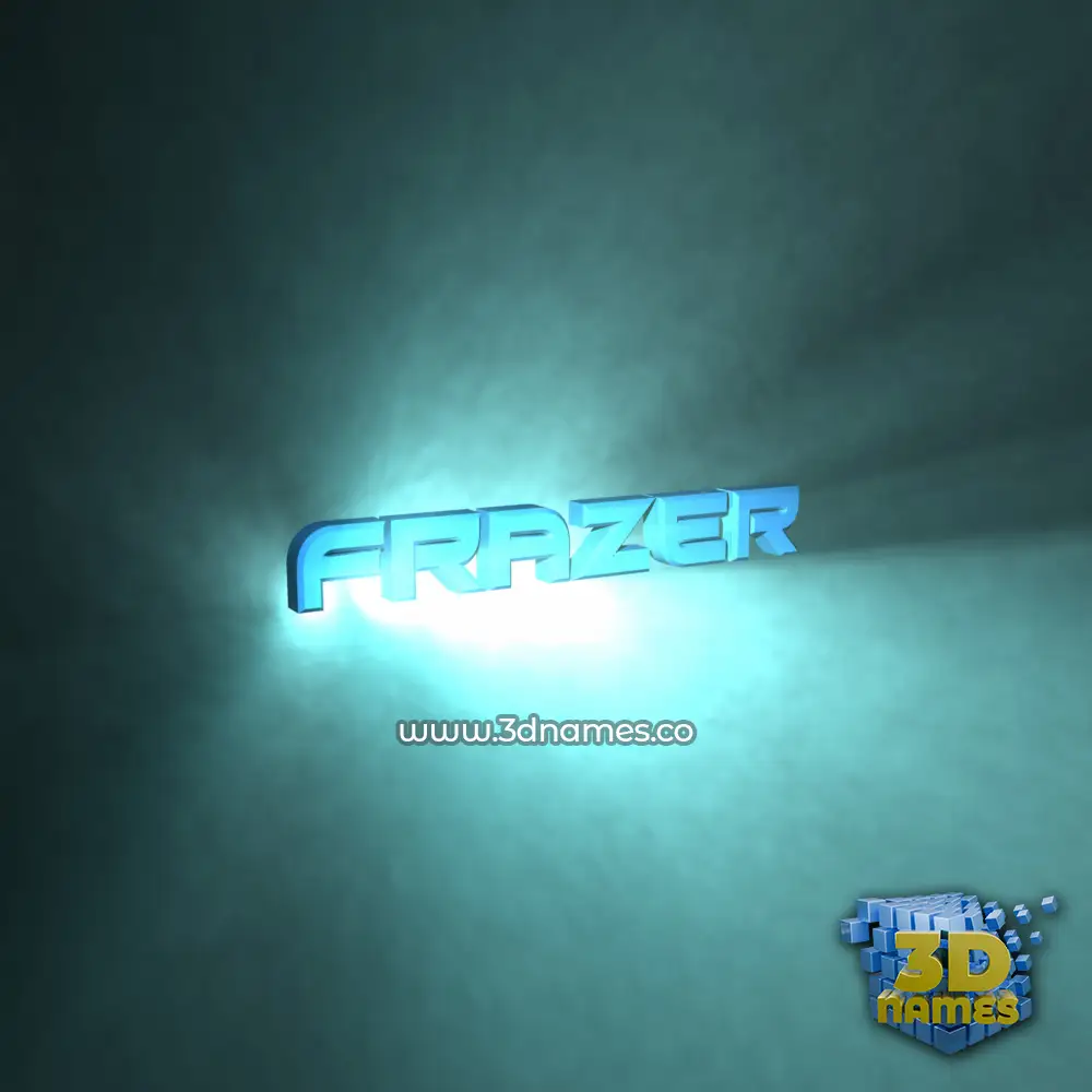 frazer in Light Shine style - 3D name wallpaper