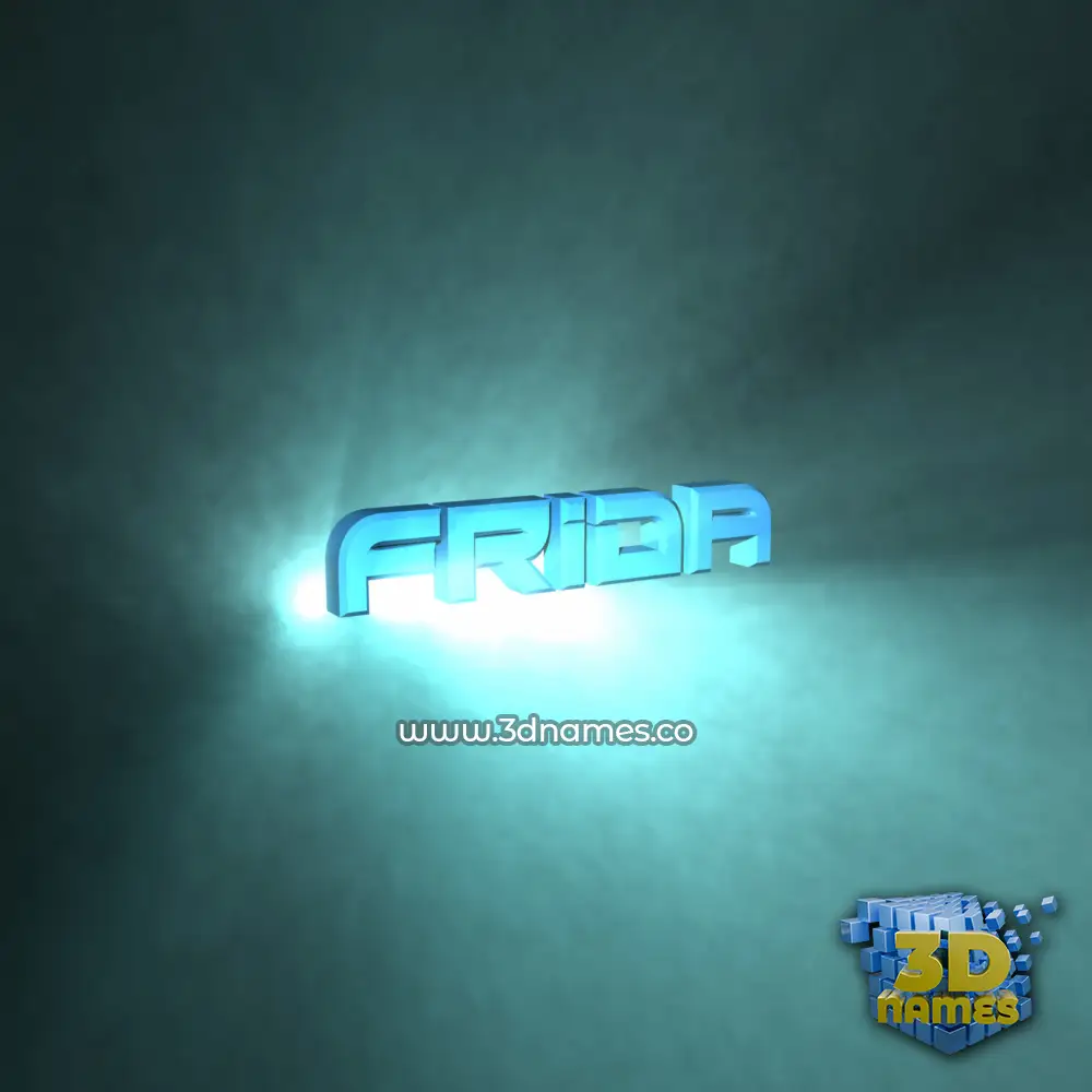 frida in Light Shine style - 3D name wallpaper