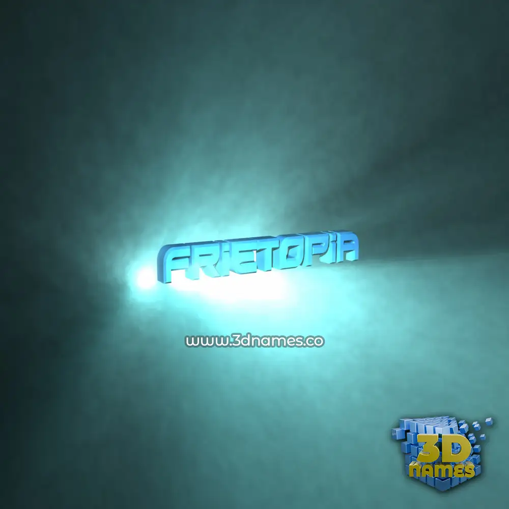 frietopia in Light Shine style - 3D name wallpaper
